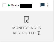 monitoring is restricted 